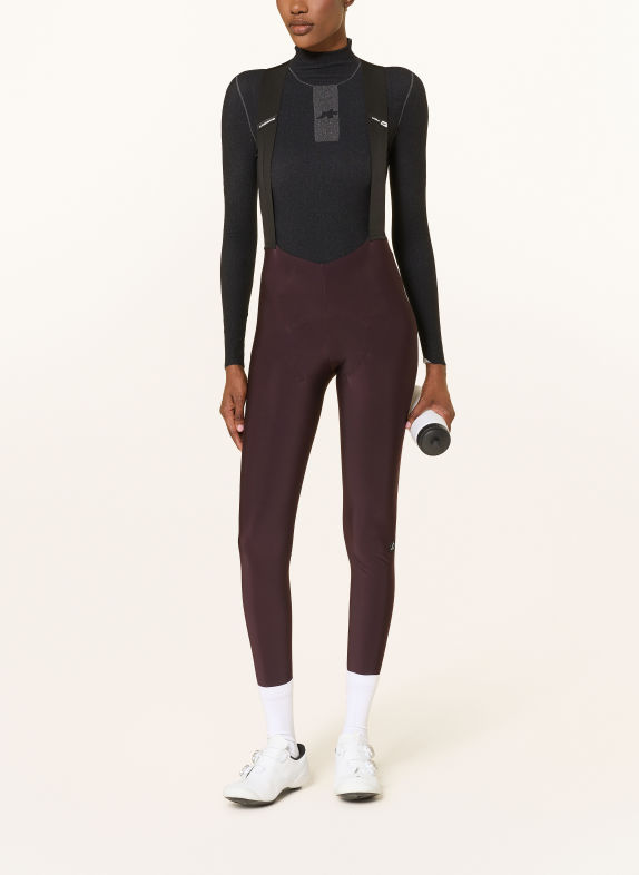 ASSOS Fietsbroek UMA GT SPRING FALL S11 met bretels en zeem DONKERROOD / WIT / ZWART