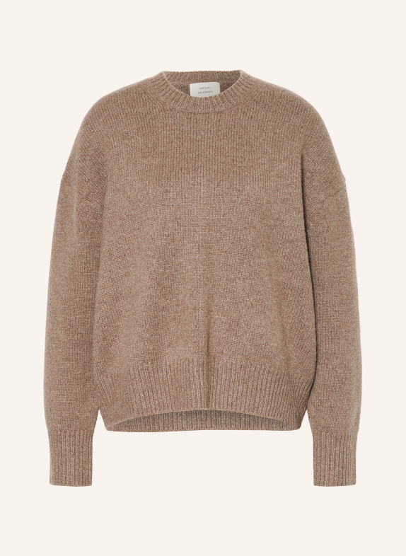 LOULOU DE SAISON Sweter z kaszmiru PIA SZAROBRĄZOWY