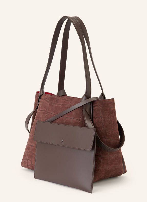 Christian Louboutin BETTINA Shoppers with Pouch DARK BROWN / GOLD