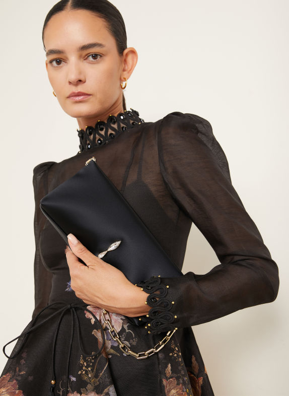 Christian Louboutin Clutch MAYKIMAY ZWART / GOUD