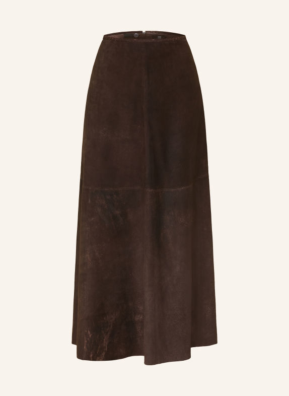 RIANI Jupe en cuir MARRON FONCÉ