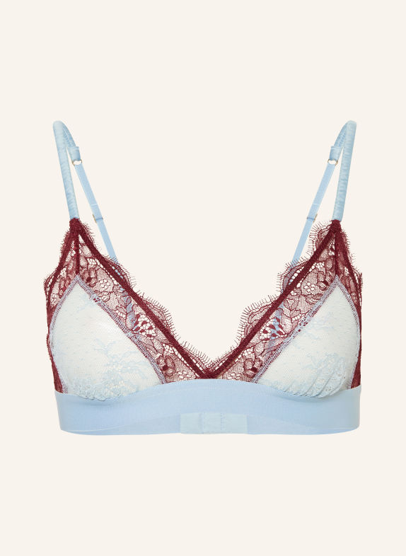 LOVE Stories LOVE LACE Triangle bra LIGHT BLUE / DARK RED