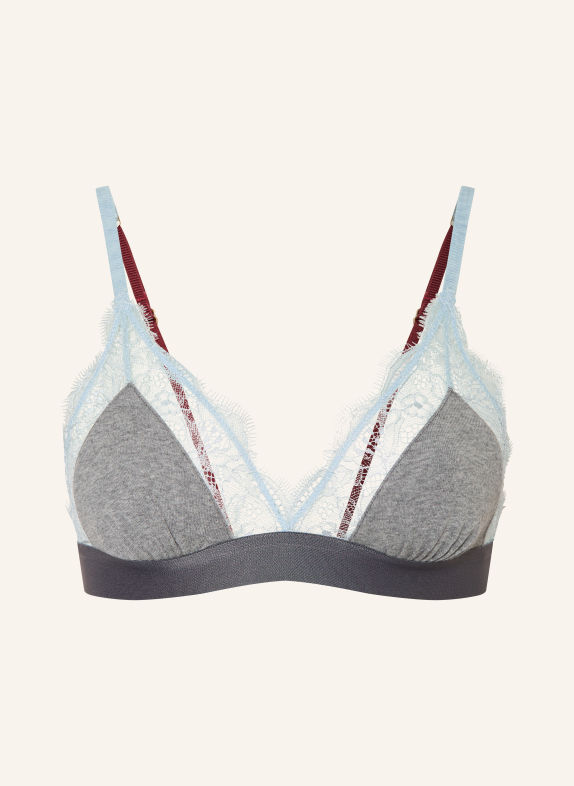 LOVE Stories Triangel-BH LOVE LACE GRAU / HELLBLAU