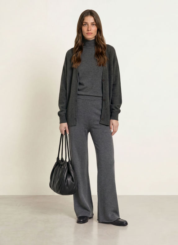 MM by Max Mara Strickjacke CESTINO mit Caschmere DUNKELGRAU