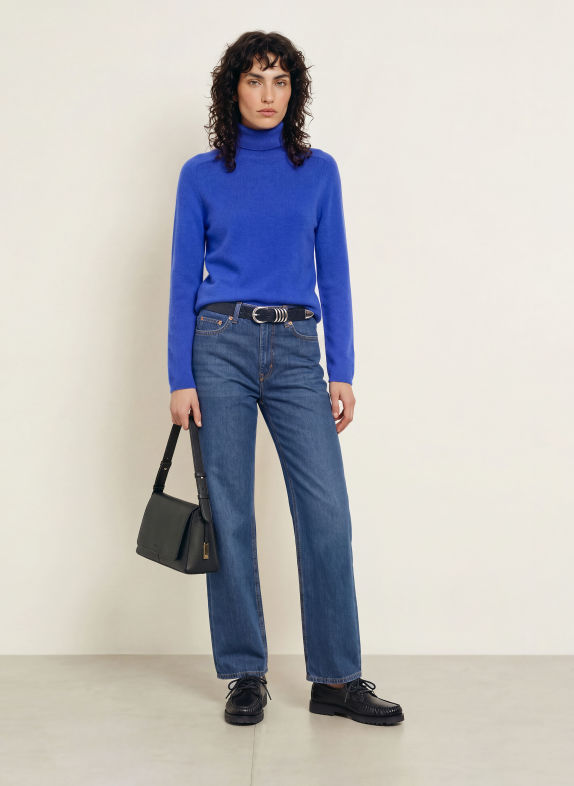 MM by Max Mara Pull à col roulé CARIOCA en cachemire BLEU