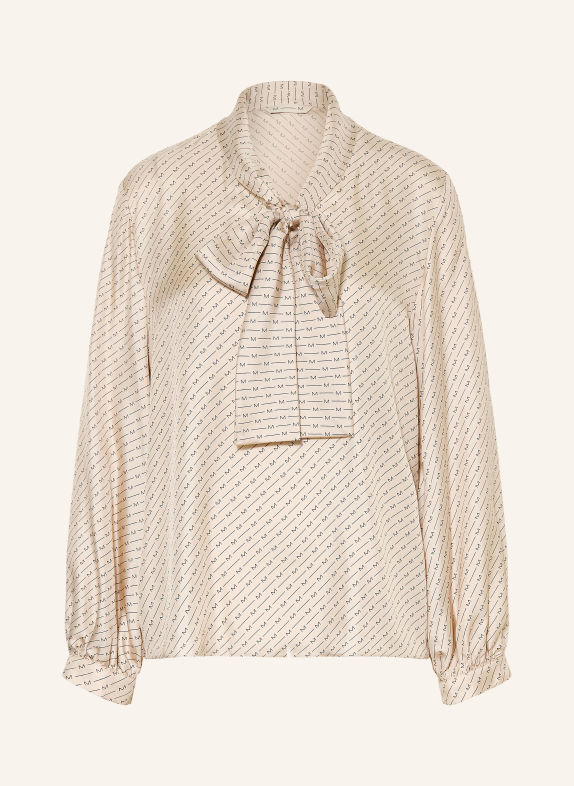MM by Max Mara LASTRA-strikblouse, van zijde BEIGE / ZWART