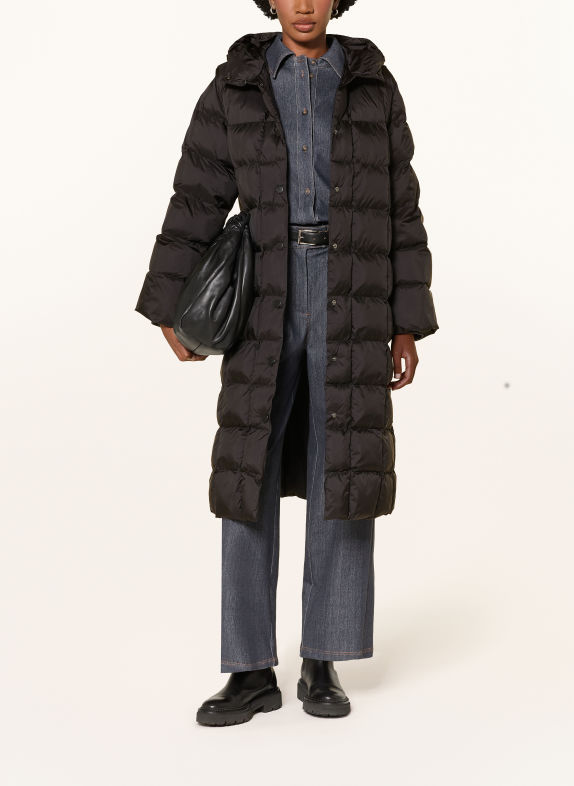 MM by Max Mara Prošívaný kabát GENNAIO ČERNÁ