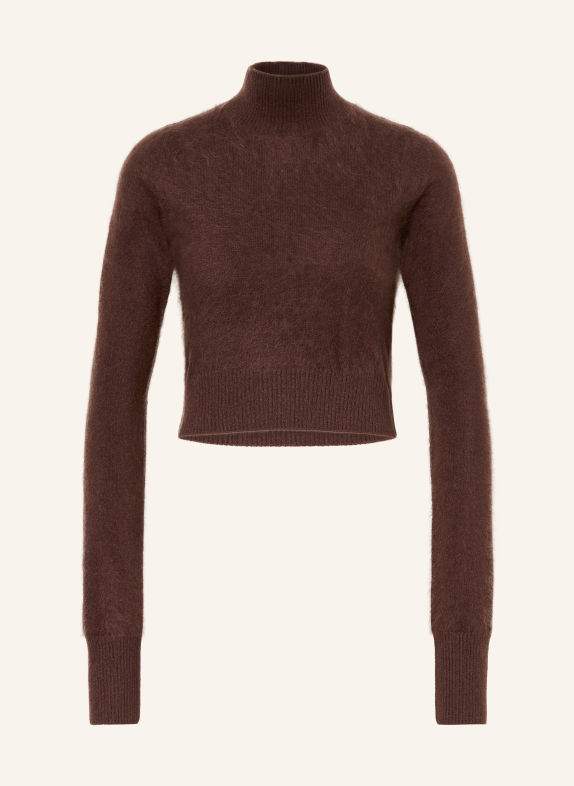SPORTMAX Cropped-Pullover AGIO aus Cashmere DUNKELBRAUN