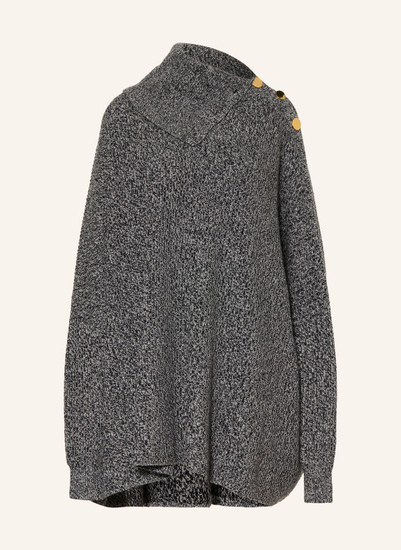 SPORTMAX Oversized-Strickkleid ALIBI SCHWARZ / WEISS