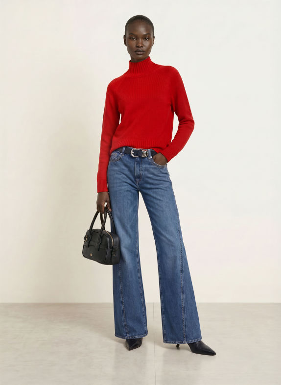 ALLUDE Kasjmiertrui ROOD