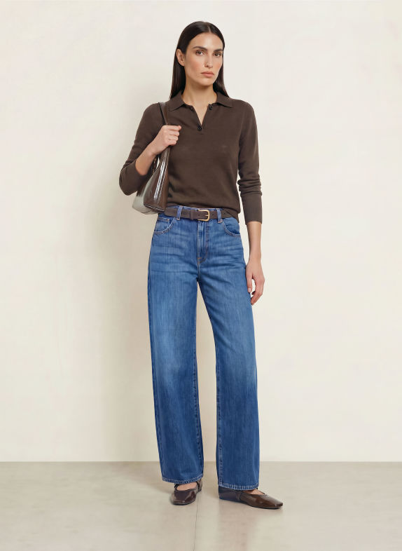 ALLUDE Cashmere-Pullover DUNKELBRAUN