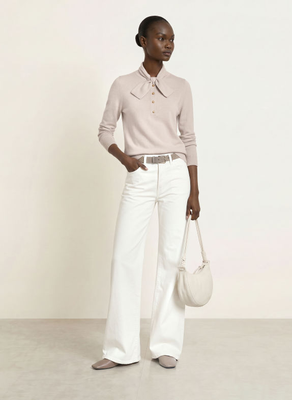 ALLUDE Trui BEIGE