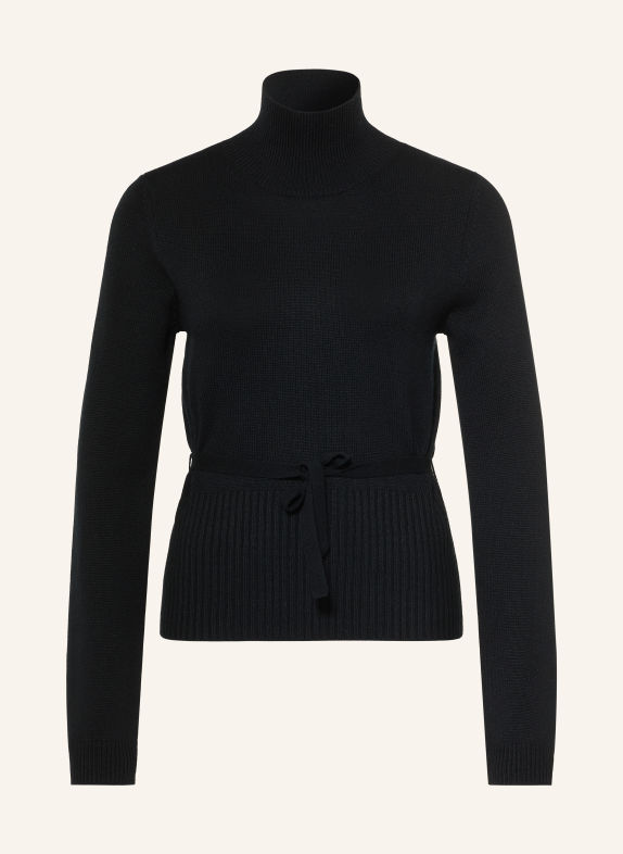 ALLUDE Trui met kasjmier ZWART