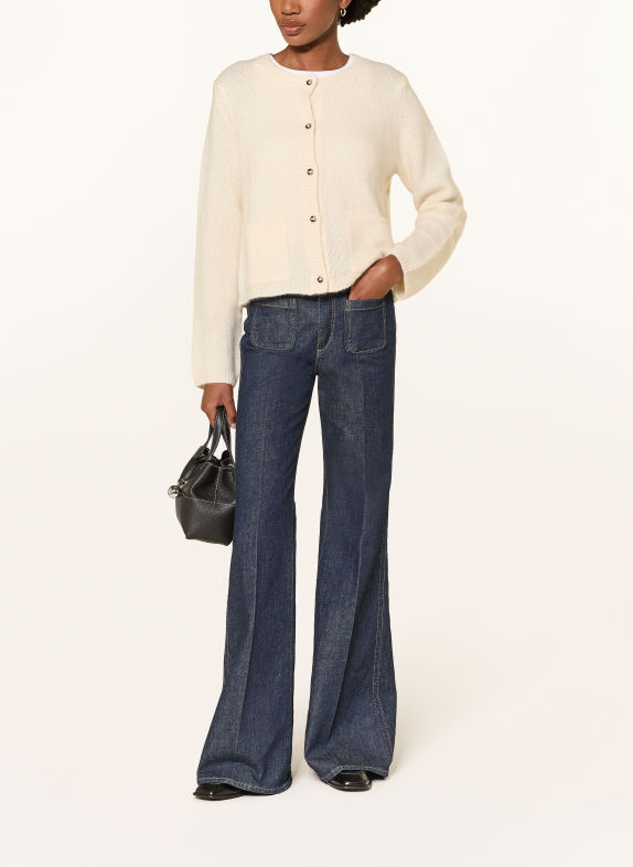 ALLUDE Strickjacke mit Cashmere ECRU