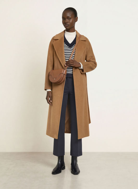 WEEKEND Max Mara Mantel TEMPERA im Materialmix CAMEL