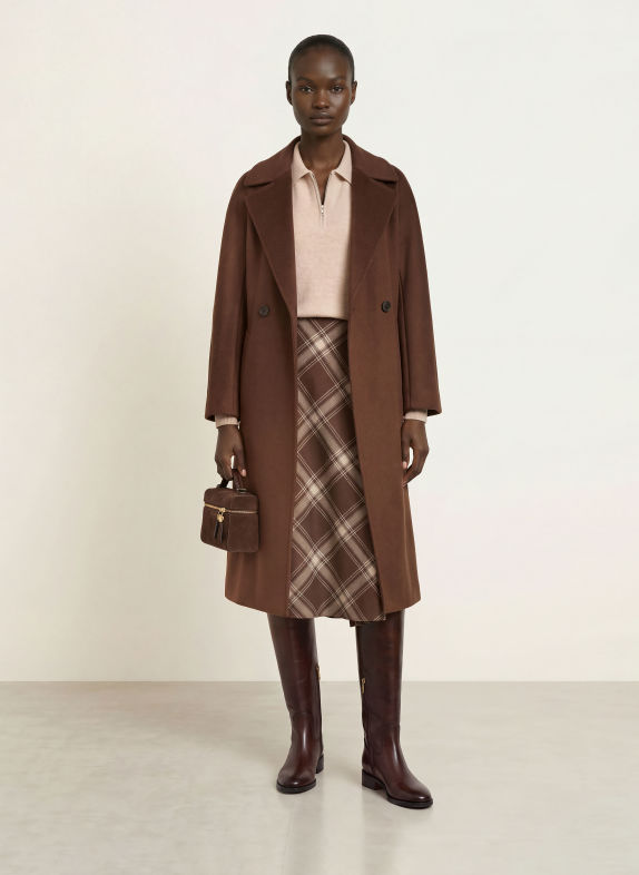 WEEKEND Max Mara Wollen mantel RESINA MARRON FONCÉ