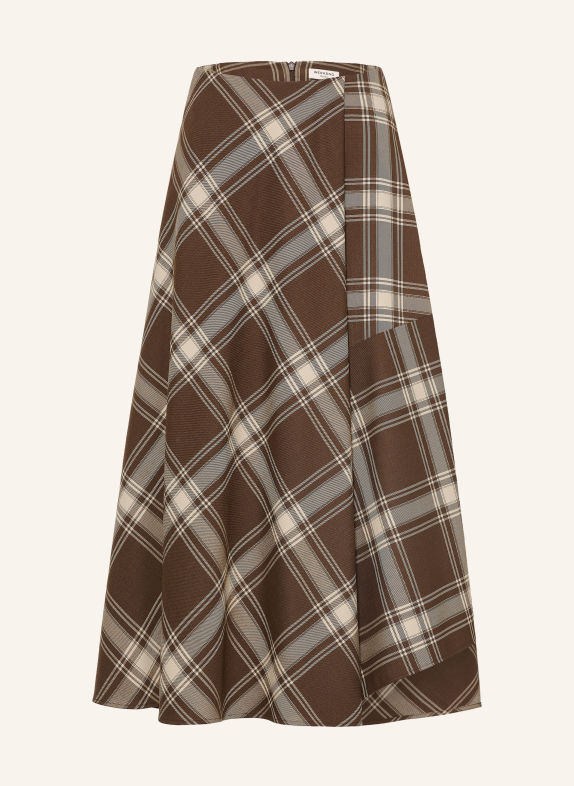WEEKEND Max Mara LANOSO-rok met wikkellook MARRON FONCÉ / CRÈME / TAUPE