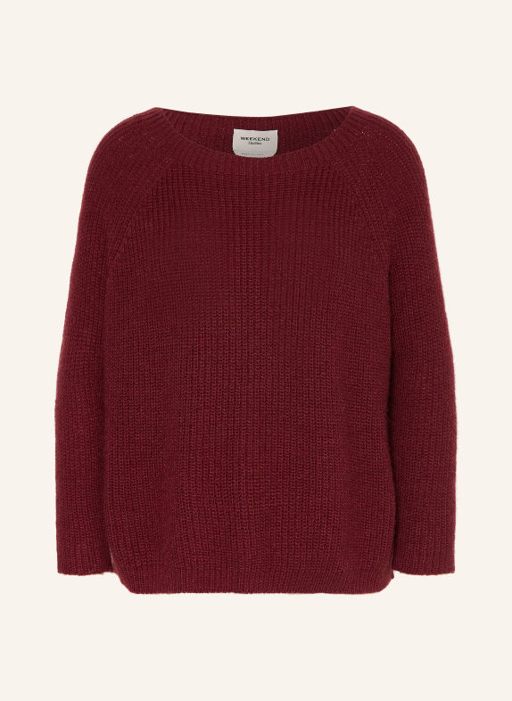 WEEKEND Max Mara XENO Sweater with 3/4-Length Sleeves DARK RED