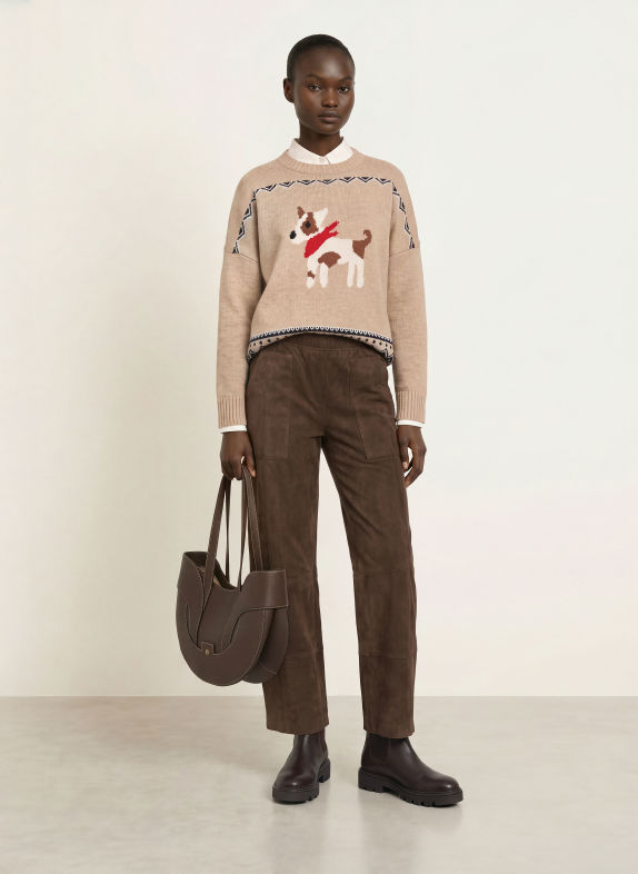 WEEKEND Max Mara PAVIDI Sweater CAMEL / BROWN / WHITE