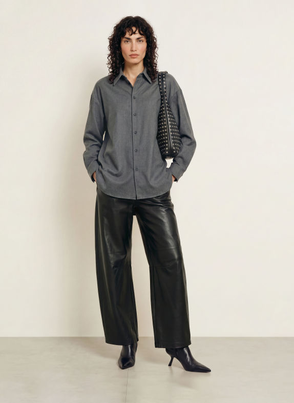 ROSSI Oversized-Hemdbluse SIYAN DUNKELGRAU