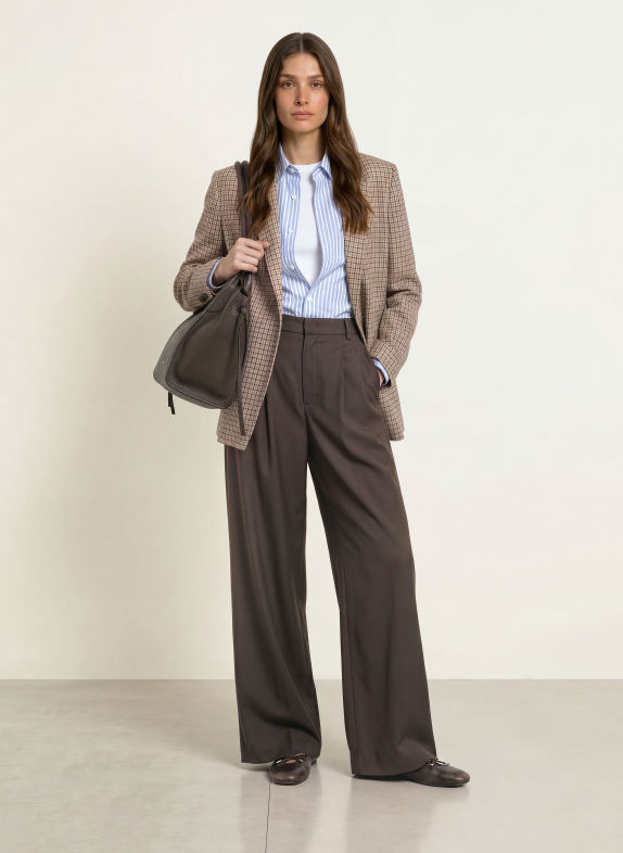 ROSSI Marlene-broek ZEYN MARRON FONCÉ