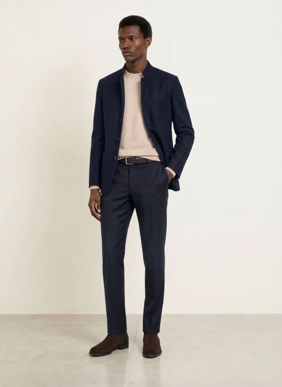 windsor. Jacka TESSO Shaped Fit MÖRKBLÅ
