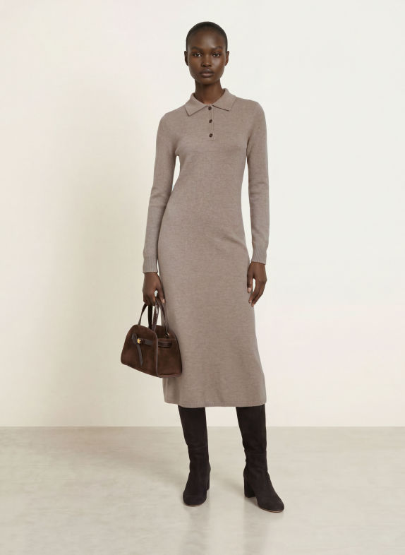 S Max Mara ONORE Knit Dress LIGHT BROWN