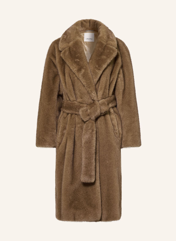 S Max Mara Kunstbont-Mantel MISS BEIGE