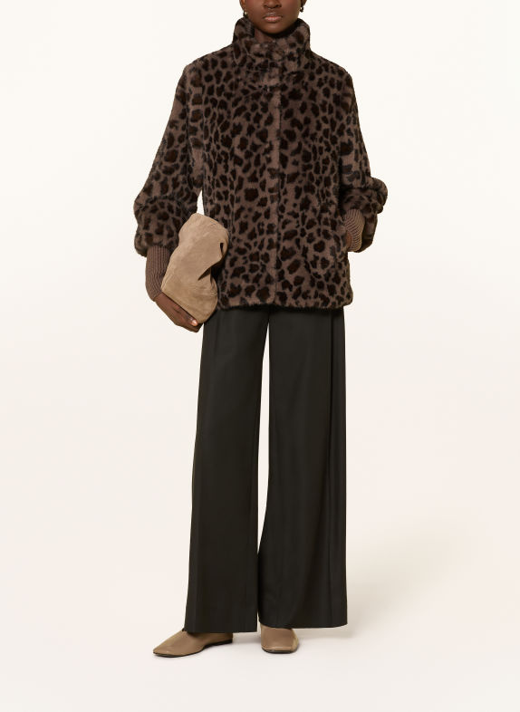 Betty Barclay Veste en fausse fourrure TAUPE / MARRON / NOIR