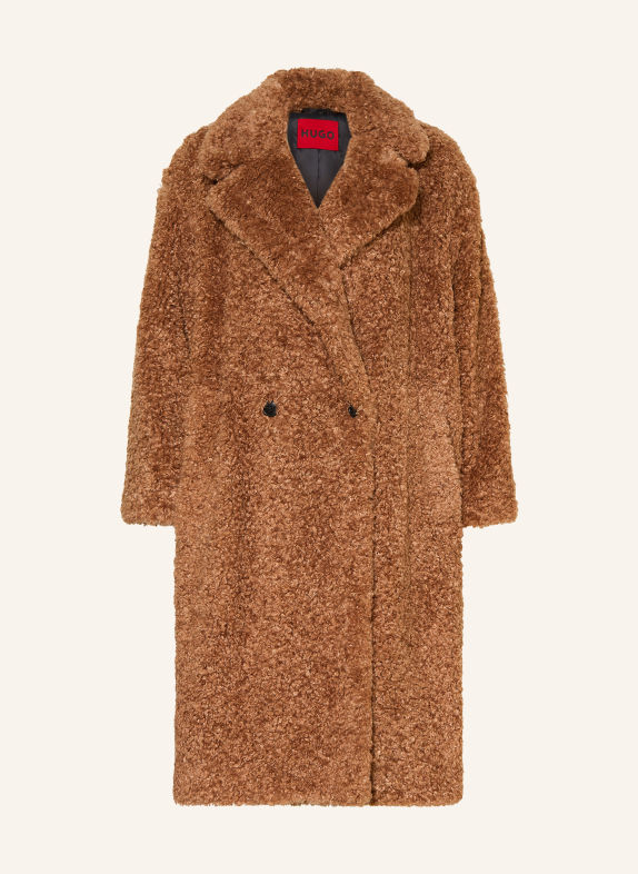 HUGO Teddybontmantel MALITE-1 COGNAC