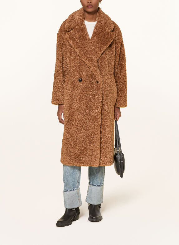HUGO Teddybontmantel MALITE-1 COGNAC