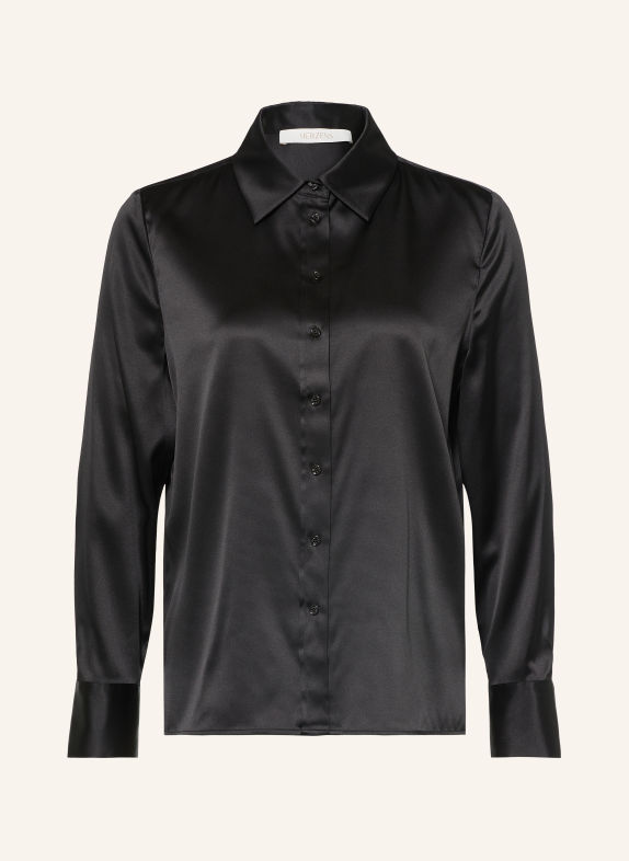 HERZENS Blouseshirt met zijde ZWART