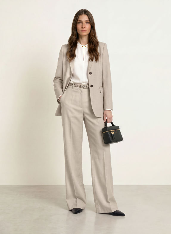 Max Mara STUDIO Blazer EDITO i flanell BEIGE