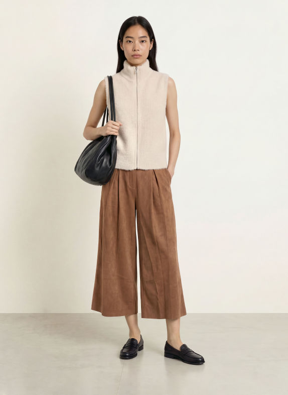 Betty Barclay Leather-look culottes BROWN