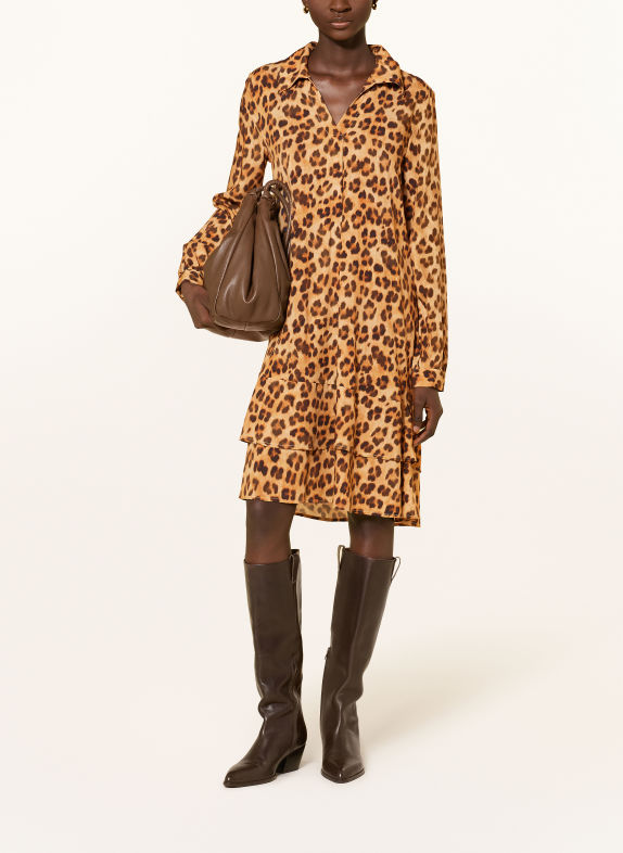 Emily VAN DEN BERGH Robe ORANGE FONCÉ / CHAMEAU / MARRON FONCÉ