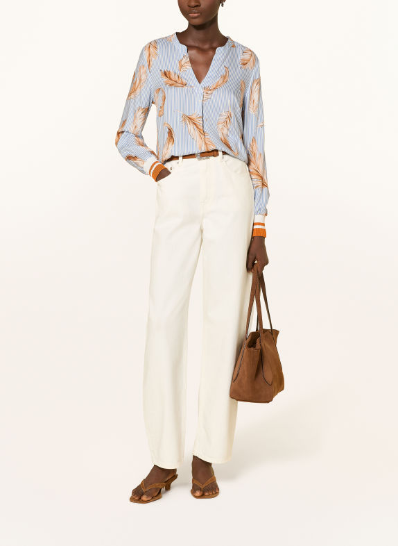 Emily VAN DEN BERGH Chemisier BLEU CLAIR / CHAMEAU / MARRON