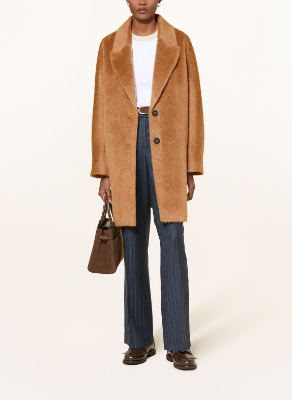 PESERICO Coat with Alpaca CAMEL