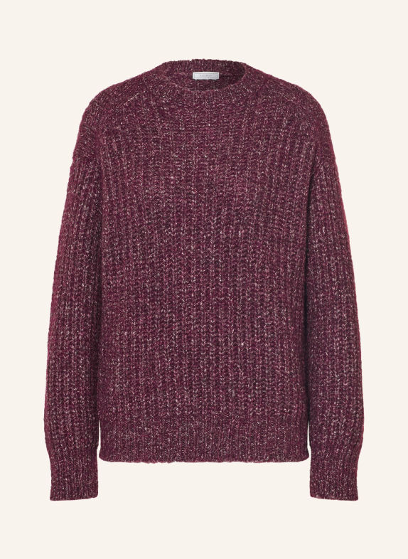 PESERICO Trui van alpaca DONKERROOD