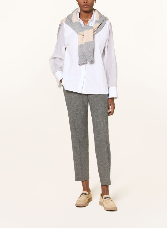 PESERICO Flanellen Culotte met sierstenen GRIJS