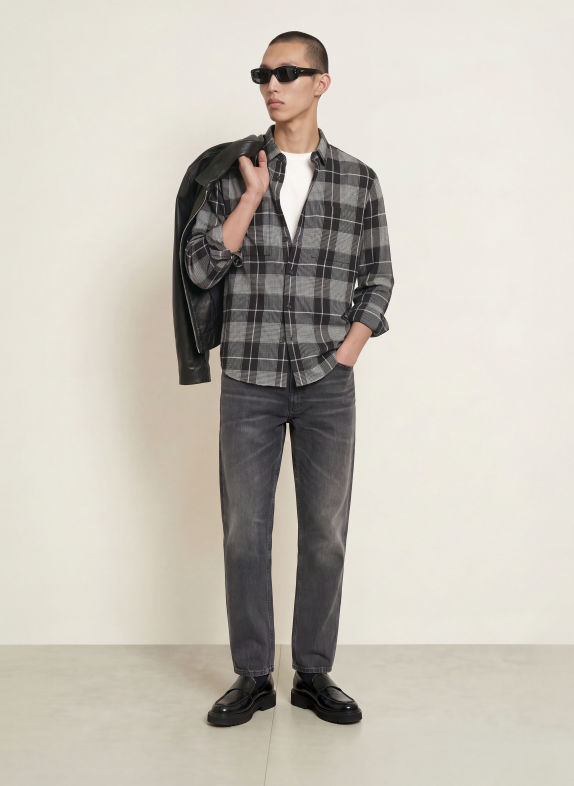 HUGO Jeans 838 med afslappet, konisk pasform 010 CHARCOAL
