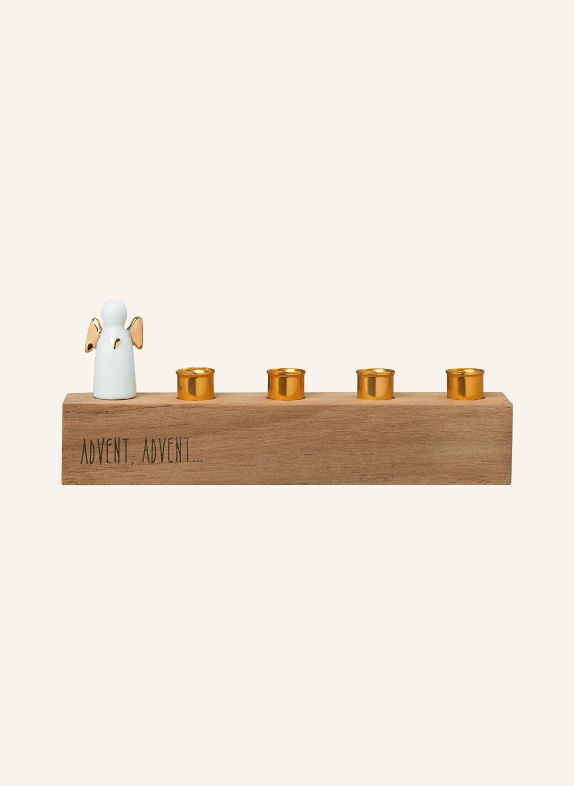RÄDER Kandelaar ADVENTSENGEL BEIGE / GOUD / WIT