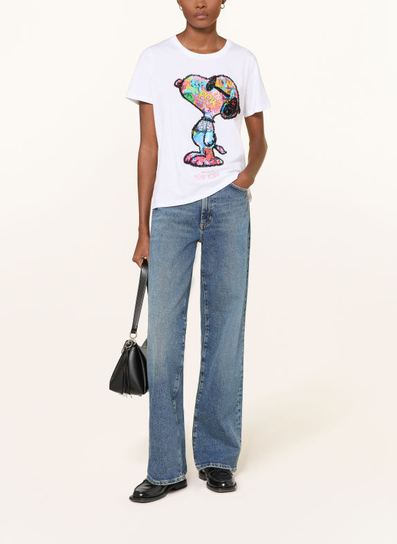 Princess GOES HOLLYWOOD T-shirt met pailletten WIT / ROOD / GEEL