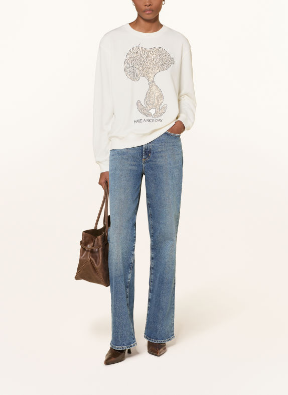 Princess GOES HOLLYWOOD Sweatshirt mit Schmucksteinen WEISS