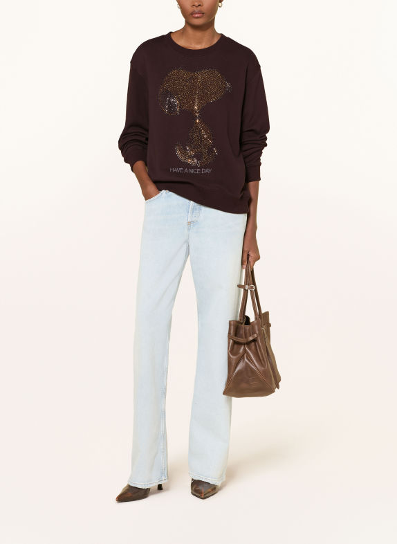 Princess GOES HOLLYWOOD Sweatshirt met sierstenen MARRON FONCÉ