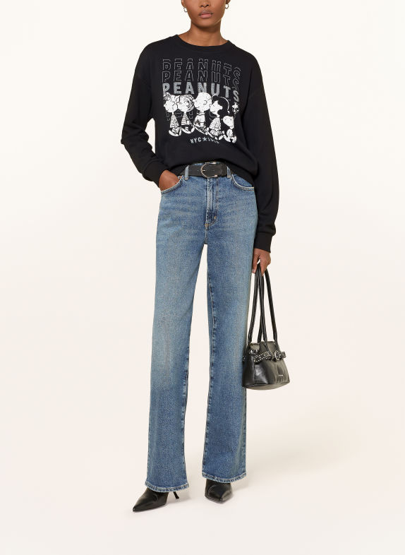 Princess GOES HOLLYWOOD Sweatshirt met strass-steentjes ZWART