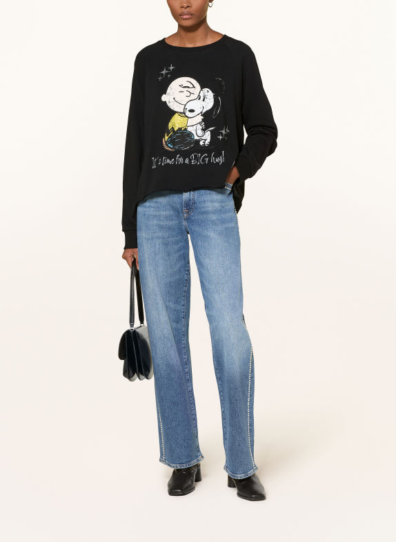 Princess GOES HOLLYWOOD Sweatshirt met sierstenen ZWART / GEEL / BLAUW