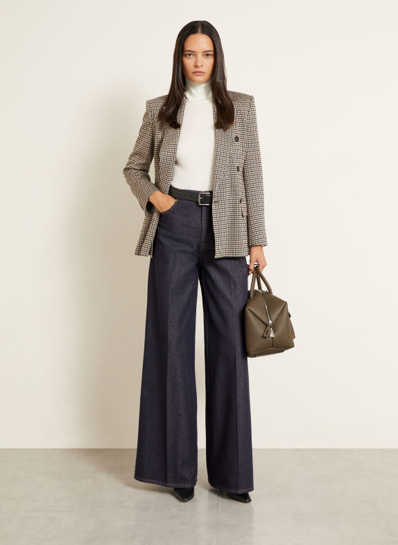Max Mara Jeans med brede ben QUATTO 001 MIDNIGHTBLUE