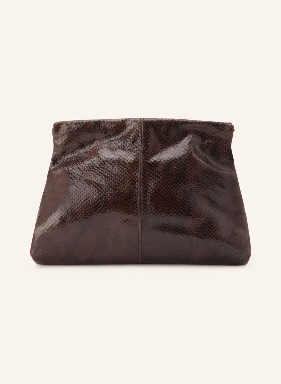 Flattered CLAY Clutch DARK BROWN / BROWN
