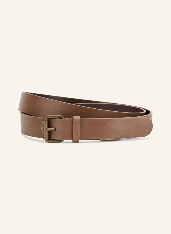 WEEKEND Max Mara Leren riem SAIO LICHTBRUIN / GOUD