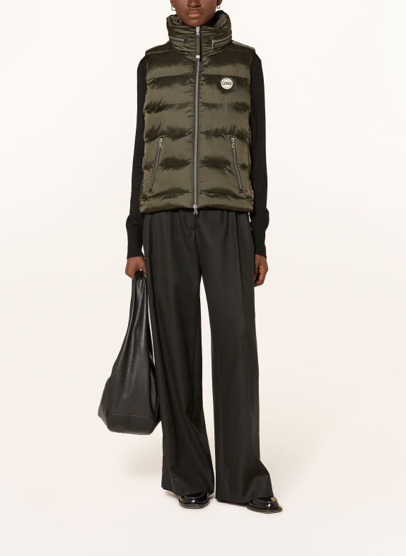 No.1 Como AREZO Quilted vest OLIVE